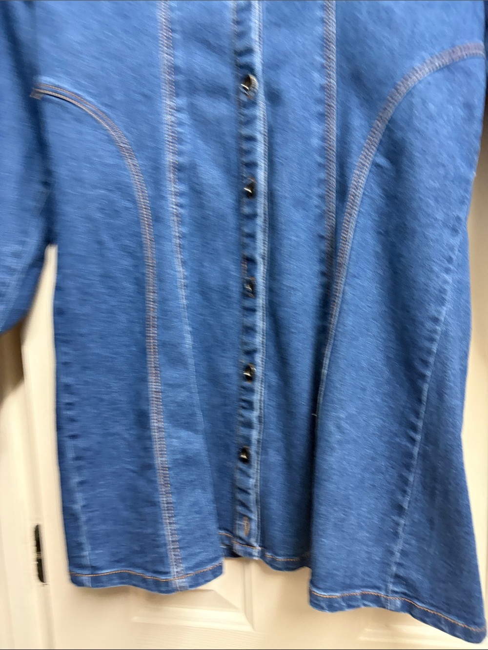 Free People Denim Mini Dress in Medium Blue - Picture 3 of 4
